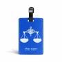 תווית לסימון מזוודה \ תיק בעיצוב אישי עם השם שלך בעיצוב מזלות - מאזניים גודל 10.3 × 7 ס"מ
