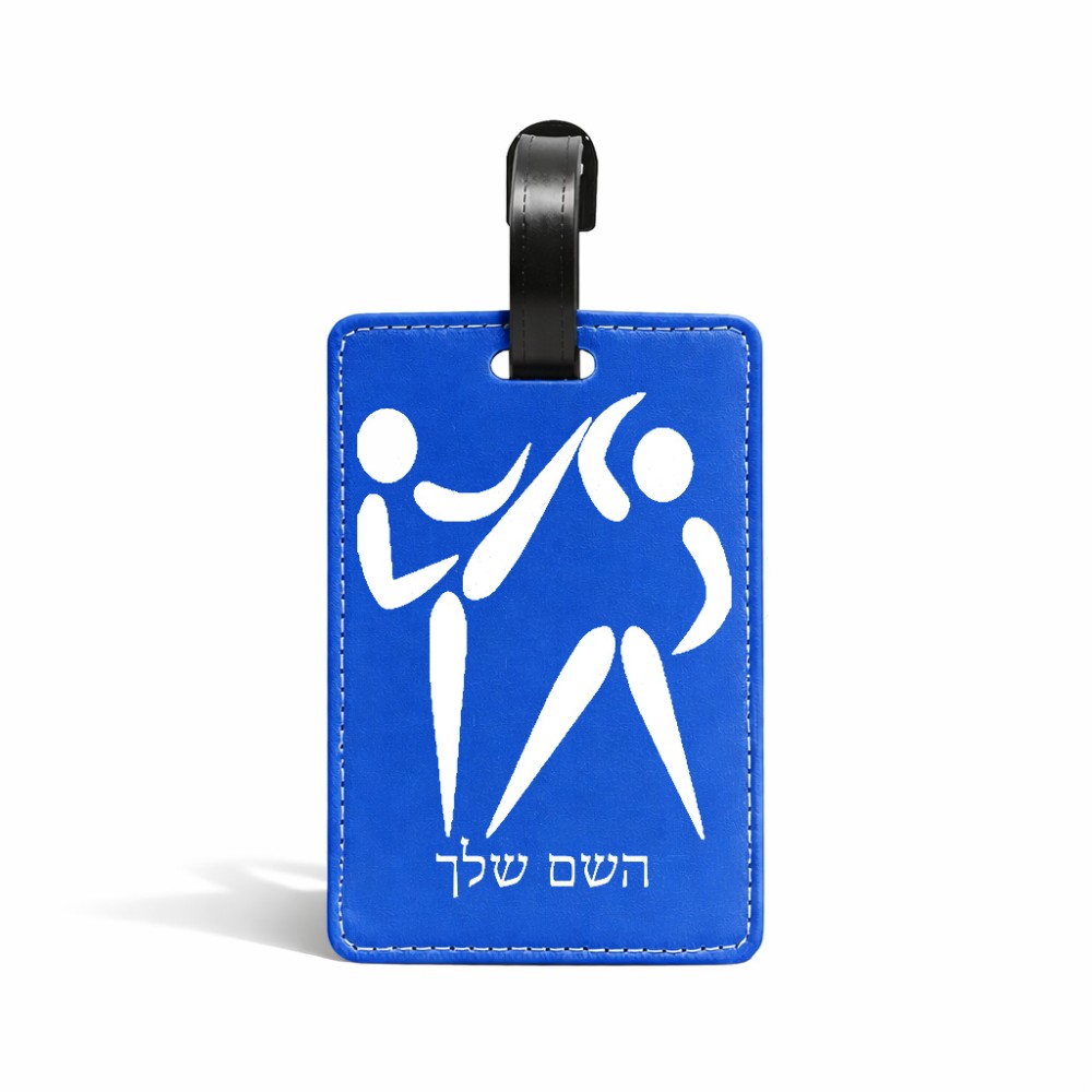 תווית לסימון מזוודה \ תיק בעיצוב אישי עם השם שלך בעיצוב לוחמים אולימפיים גודל 10.3 × 7 ס"מ