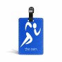 תווית לסימון מזוודה \ תיק בעיצוב אישי עם השם שלך בעיצוב רצים אולימפיים גודל 10.3 × 7 ס"מ