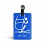 תווית לסימון מזוודה \ תיק בעיצוב אישי עם השם שלך בעיצוב שייט אולימפי גודל 10.3 × 7 ס"מ