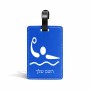 תווית לסימון מזוודה \ תיק בעיצוב אישי עם השם שלך בעיצוב כדור מים אולימפי גודל 10.3 × 7 ס"מ
