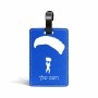 תווית לסימון מזוודה \ תיק בעיצוב אישי עם השם שלך בעיצוב צניחה חופשית גודל 10.3 × 7 ס"מ