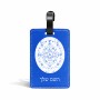 תווית לסימון מזוודה \ תיק בעיצוב אישי עם השם שלך בעיצוב לוח שנה אצטקי של המאיה גודל 10.3 × 7 ס"מ