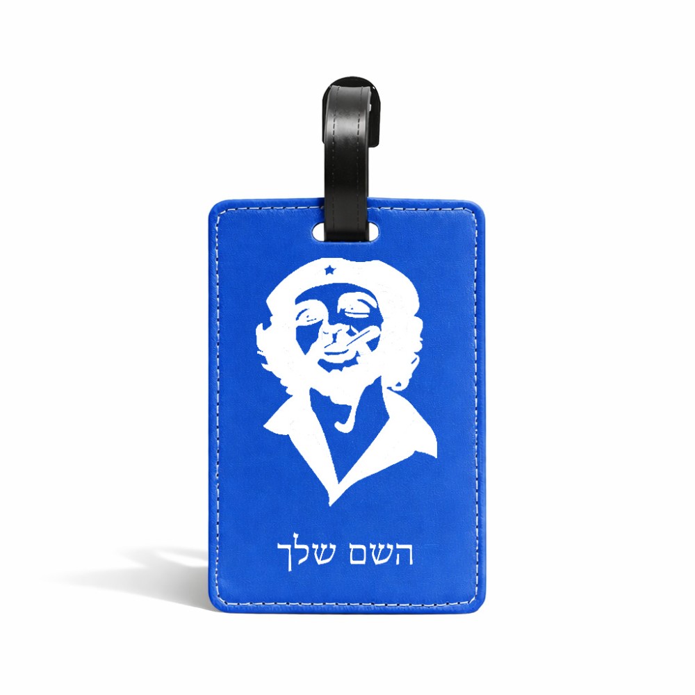 תווית לסימון מזוודה \ תיק בעיצוב אישי עם השם שלך בעיצוב צ'ה גווארה גודל 10.3 × 7 ס"מ