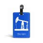 תווית לסימון מזוודה \ תיק בעיצוב אישי עם השם שלך בעיצוב באר נפט גודל 10.3 × 7 ס"מ