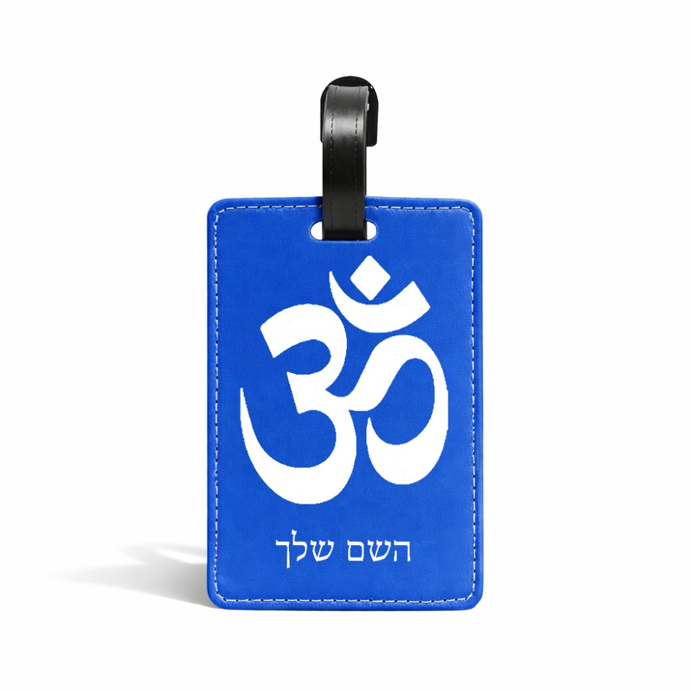 תווית לסימון מזוודה \ תיק בעיצוב אישי עם השם שלך בעיצוב סמל אום גודל 10.3 × 7 ס"מ