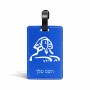 תווית לסימון מזוודה \ תיק בעיצוב אישי עם השם שלך בעיצוב ספינקס מצרים גודל 10.3 × 7 ס"מ