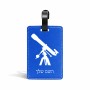 תווית לסימון מזוודה \ תיק בעיצוב אישי עם השם שלך בעיצוב טלסקופ גודל 10.3 × 7 ס"מ