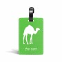 תווית לסימון מזוודה \ תיק בעיצוב אישי עם השם שלך בעיצוב גמל גודל 10.3 × 7 ס"מ