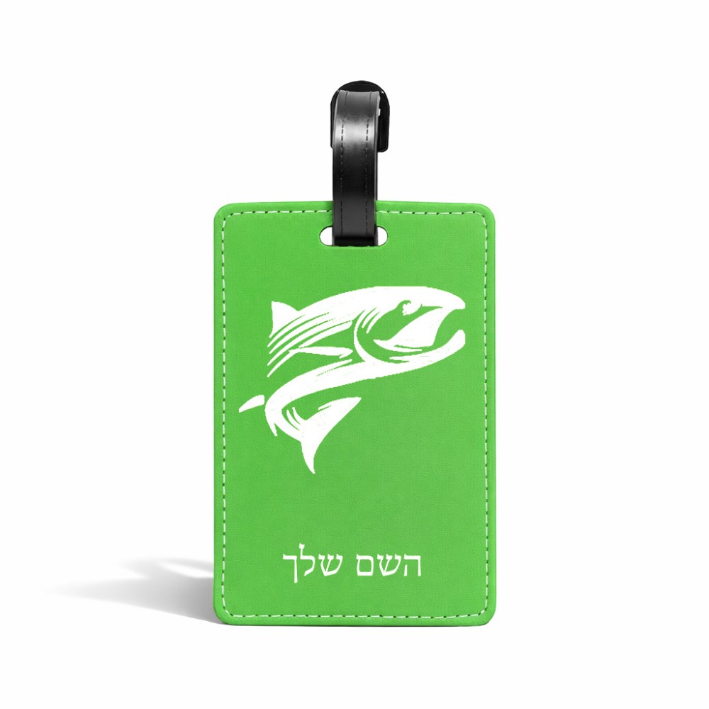 תווית לסימון מזוודה \ תיק בעיצוב אישי עם השם שלך בעיצוב לדוג גודל 10.3 × 7 ס"מ