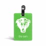 תווית לסימון מזוודה \ תיק בעיצוב אישי עם השם שלך בעיצוב פני פנטרה גודל 10.3 × 7 ס"מ