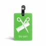 תווית לסימון מזוודה \ תיק בעיצוב אישי עם השם שלך בעיצוב מעצב שיער גודל 10.3 × 7 ס"מ