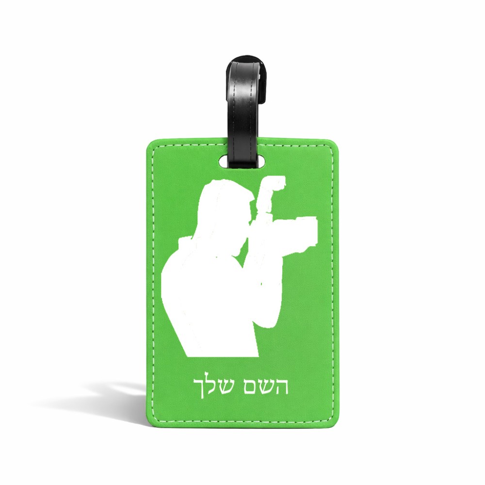 תווית לסימון מזוודה \ תיק בעיצוב אישי עם השם שלך בעיצוב צלם - גברים גודל 10.3 × 7 ס"מ