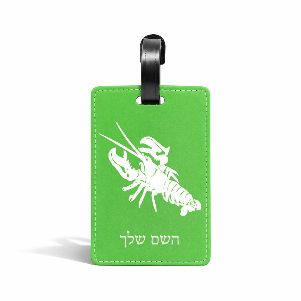תווית לסימון מזוודה \ תיק בעיצוב אישי עם השם שלך בעיצוב מזלות - סרטן גודל 10.3 × 7 ס"מ