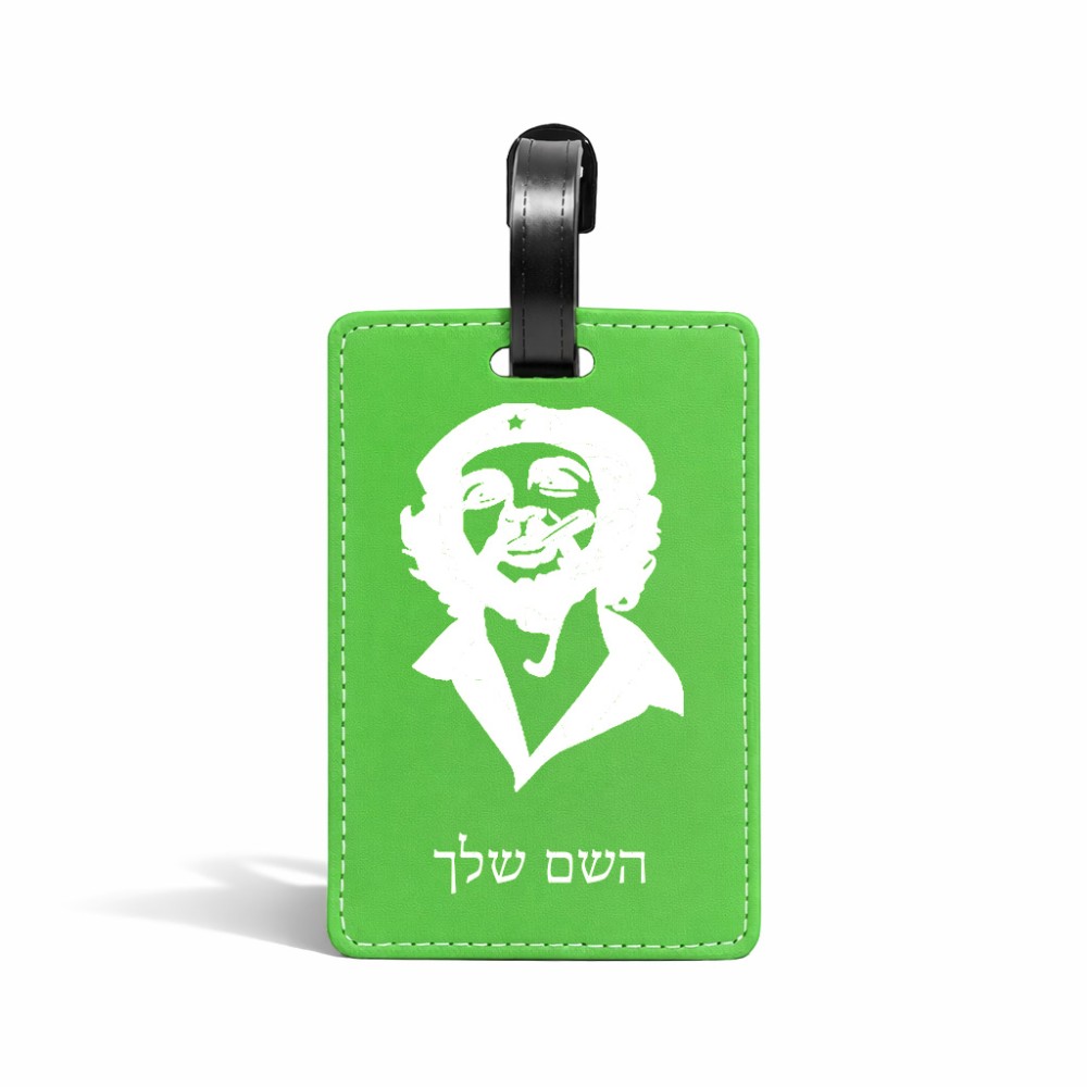 תווית לסימון מזוודה \ תיק בעיצוב אישי עם השם שלך בעיצוב צ'ה גווארה גודל 10.3 × 7 ס"מ