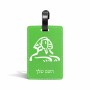 תווית לסימון מזוודה \ תיק בעיצוב אישי עם השם שלך בעיצוב ספינקס מצרים גודל 10.3 × 7 ס"מ