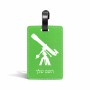 תווית לסימון מזוודה \ תיק בעיצוב אישי עם השם שלך בעיצוב טלסקופ גודל 10.3 × 7 ס"מ
