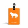 תווית לסימון מזוודה \ תיק בעיצוב אישי עם השם שלך בעיצוב כלב גודל 10.3 × 7 ס"מ
