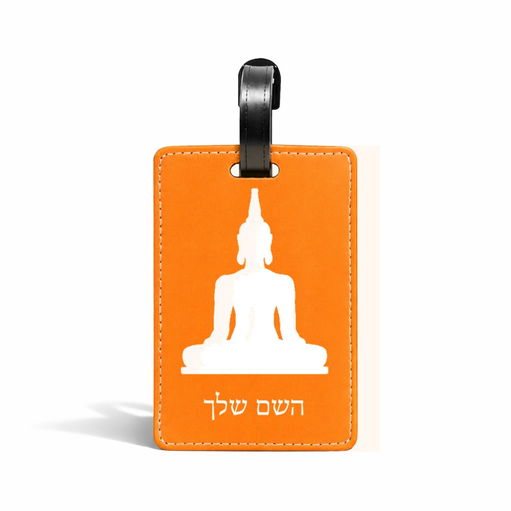 תווית לסימון מזוודה \ תיק בעיצוב אישי עם השם שלך בעיצוב בודה גודל 10.3 × 7 ס"מ