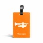 תווית לסימון מזוודה \ תיק בעיצוב אישי עם השם שלך בעיצוב חצוצרה גודל 10.3 × 7 ס"מ