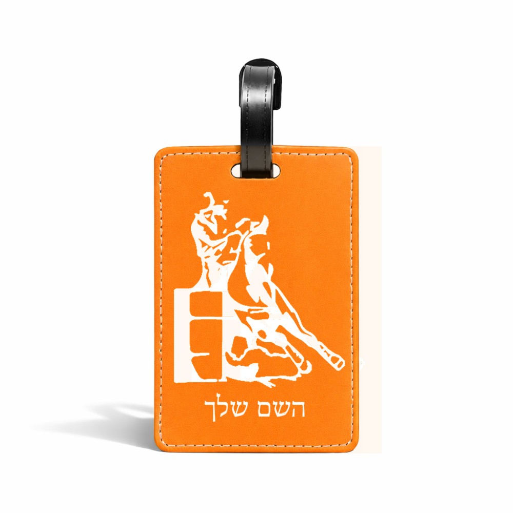 תווית לסימון מזוודה \ תיק בעיצוב אישי עם השם שלך בעיצוב קאוגירל גודל 10.3 × 7 ס"מ