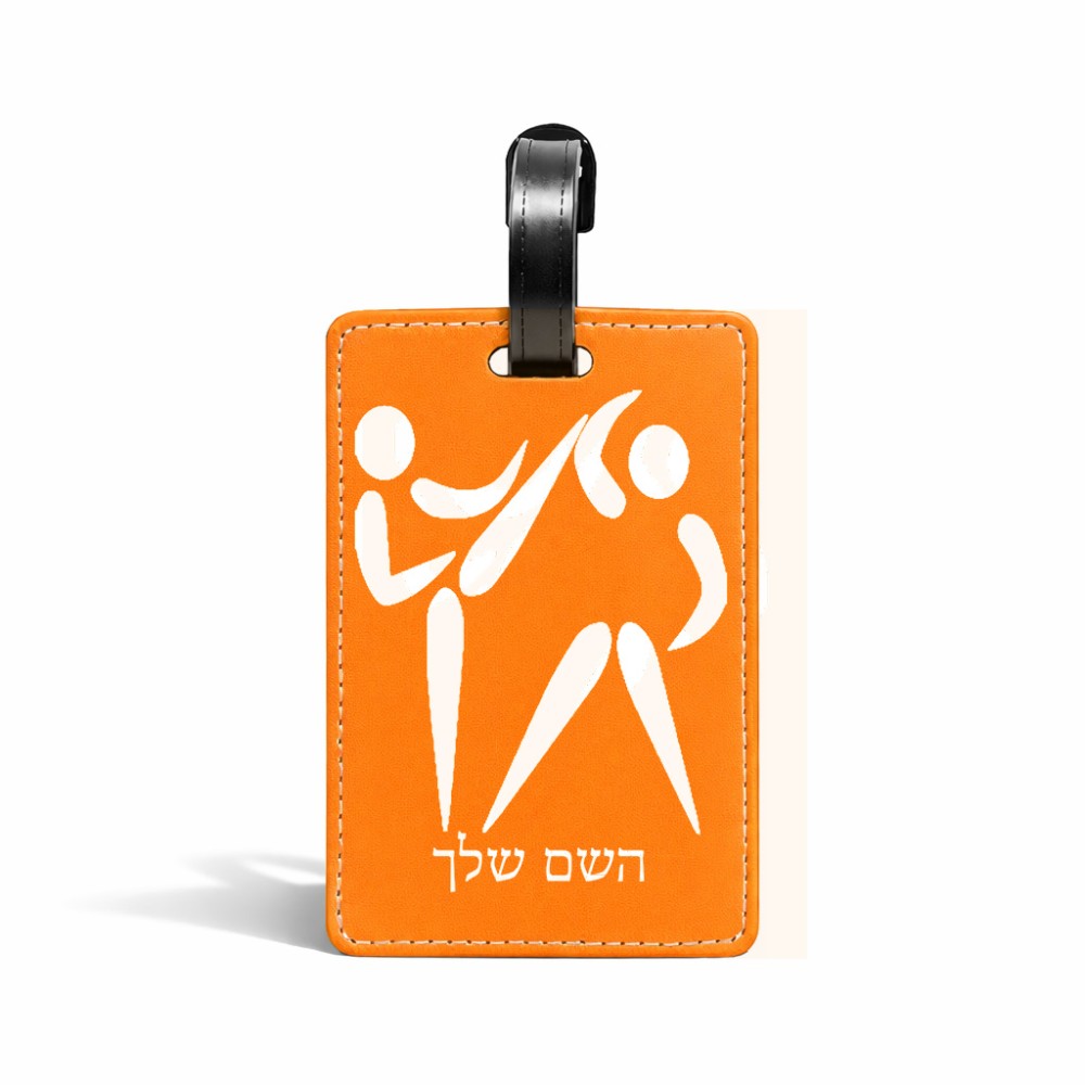 תווית לסימון מזוודה \ תיק בעיצוב אישי עם השם שלך בעיצוב לוחמים אולימפיים גודל 10.3 × 7 ס"מ