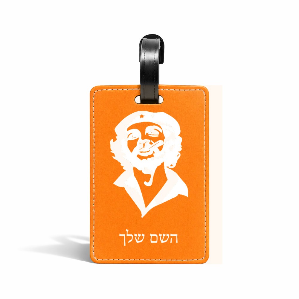 תווית לסימון מזוודה \ תיק בעיצוב אישי עם השם שלך בעיצוב צ'ה גווארה גודל 10.3 × 7 ס"מ