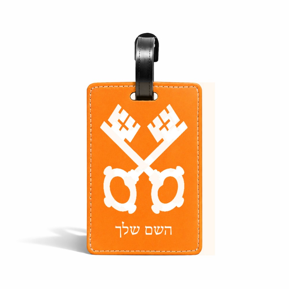 תווית לסימון מזוודה \ תיק בעיצוב אישי עם השם שלך בעיצוב מפתחות גודל 10.3 × 7 ס"מ