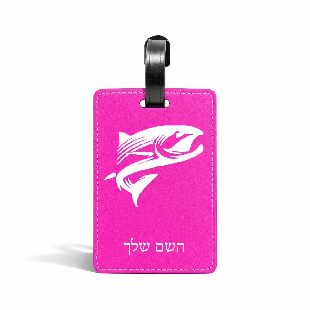 תווית לסימון מזוודה \ תיק בעיצוב אישי עם השם שלך בעיצוב לדוג גודל 10.3 × 7 ס"מ