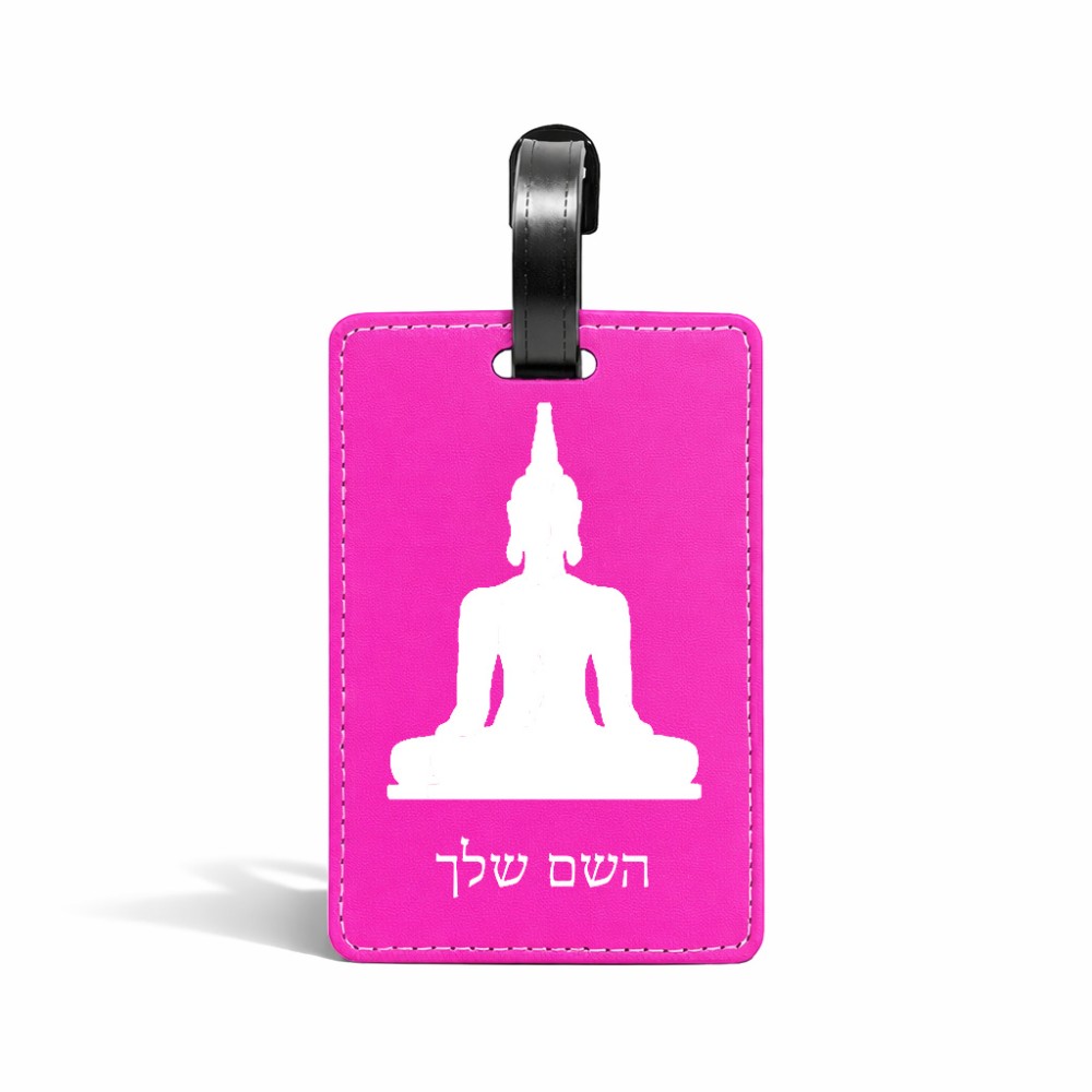 תווית לסימון מזוודה \ תיק בעיצוב אישי עם השם שלך בעיצוב בודה גודל 10.3 × 7 ס"מ