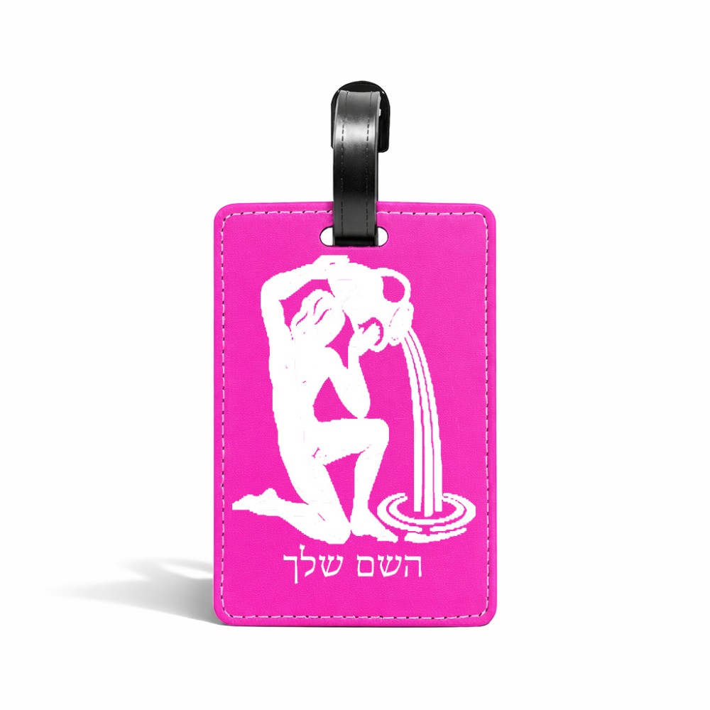 תווית לסימון מזוודה \ תיק בעיצוב אישי עם השם שלך בעיצוב מזלות - דלי גודל 10.3 × 7 ס"מ