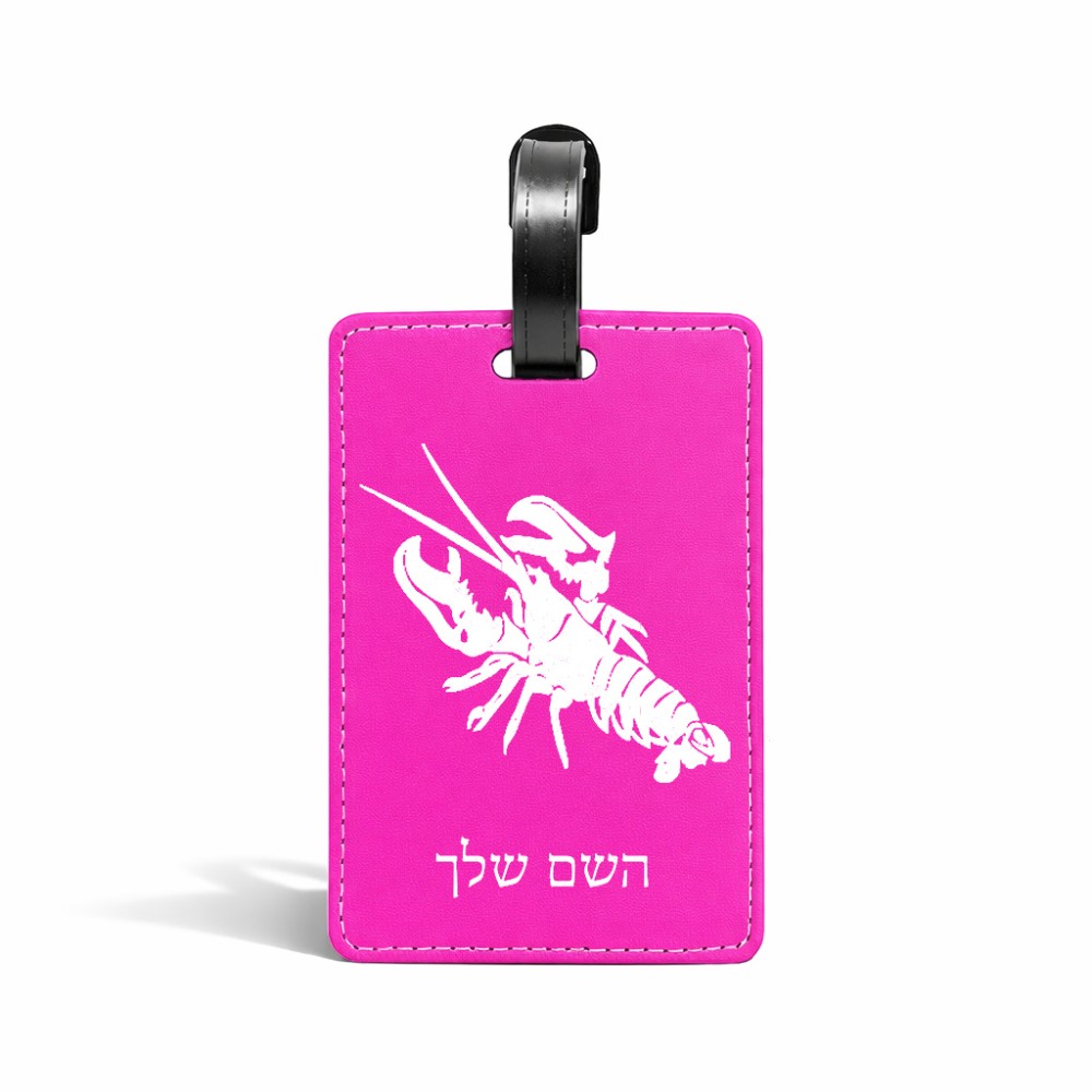 תווית לסימון מזוודה \ תיק בעיצוב אישי עם השם שלך בעיצוב מזלות - סרטן גודל 10.3 × 7 ס"מ