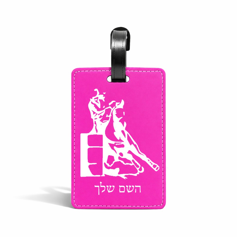 תווית לסימון מזוודה \ תיק בעיצוב אישי עם השם שלך בעיצוב קאוגירל גודל 10.3 × 7 ס"מ