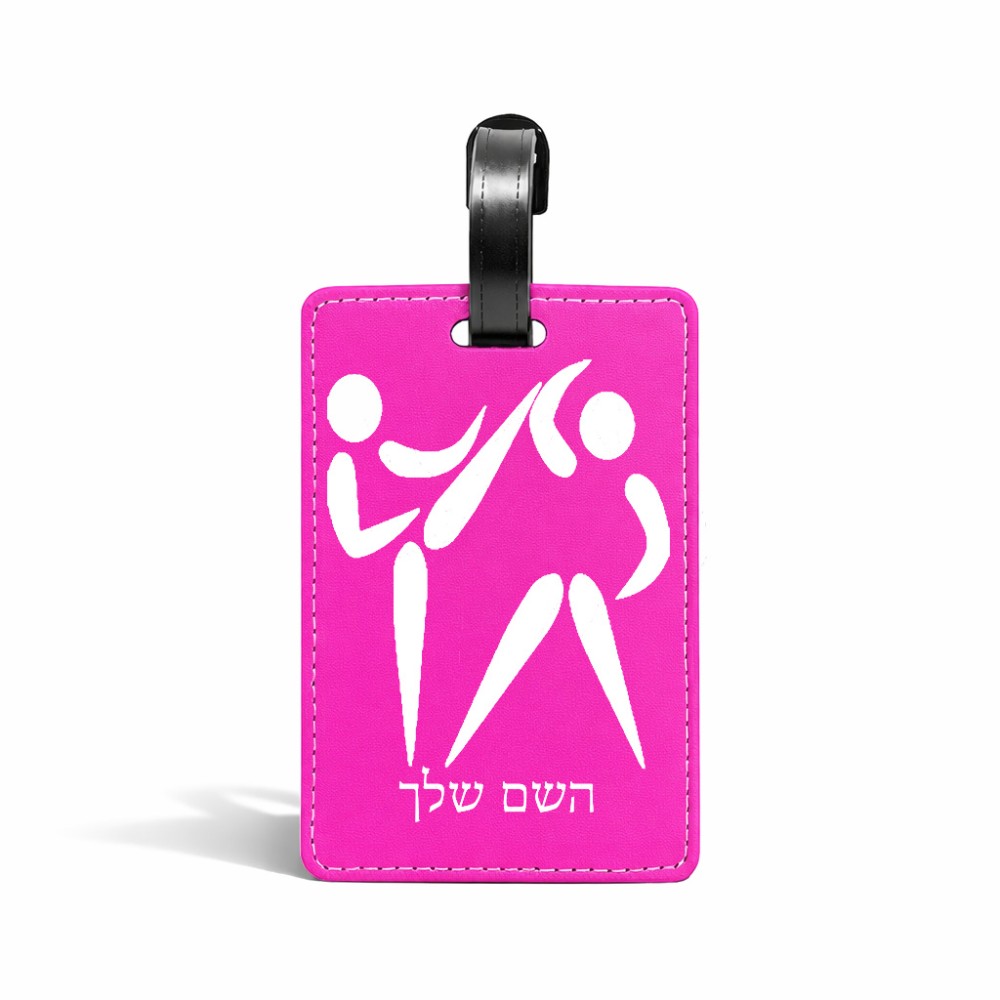 תווית לסימון מזוודה \ תיק בעיצוב אישי עם השם שלך בעיצוב לוחמים אולימפיים גודל 10.3 × 7 ס"מ