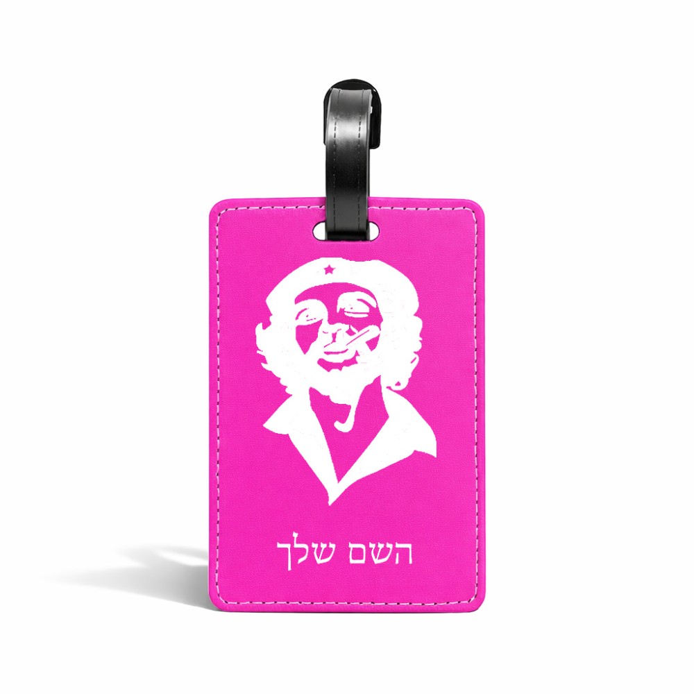 תווית לסימון מזוודה \ תיק בעיצוב אישי עם השם שלך בעיצוב צ'ה גווארה גודל 10.3 × 7 ס"מ