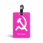 תווית לסימון מזוודה \ תיק בעיצוב אישי עם השם שלך בעיצוב פטיש ומגל גודל 10.3 × 7 ס"מ