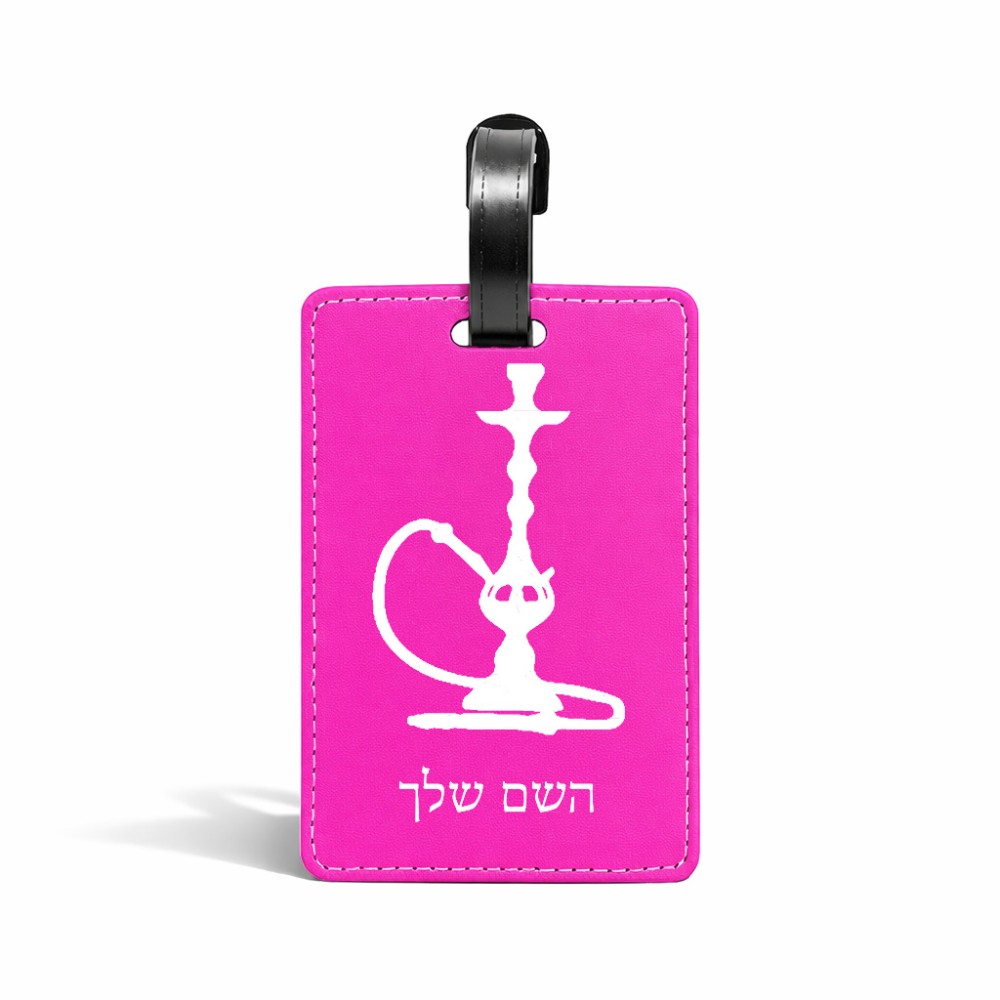 תווית לסימון מזוודה \ תיק בעיצוב אישי עם השם שלך בעיצוב נרגילה גודל 10.3 × 7 ס"מ