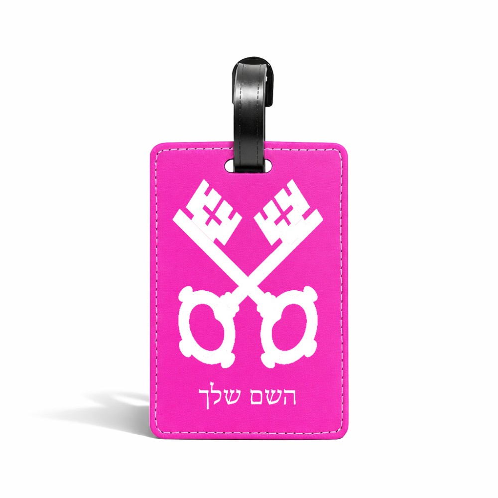 תווית לסימון מזוודה \ תיק בעיצוב אישי עם השם שלך בעיצוב מפתחות גודל 10.3 × 7 ס"מ