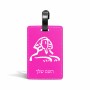תווית לסימון מזוודה \ תיק בעיצוב אישי עם השם שלך בעיצוב ספינקס מצרים גודל 10.3 × 7 ס"מ