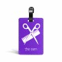 תווית לסימון מזוודה \ תיק בעיצוב אישי עם השם שלך בעיצוב מעצב שיער גודל 10.3 × 7 ס"מ