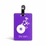 תווית לסימון מזוודה \ תיק בעיצוב אישי עם השם שלך בעיצוב תקליטור - אזור מוזיקה גודל 10.3 × 7 ס"מ