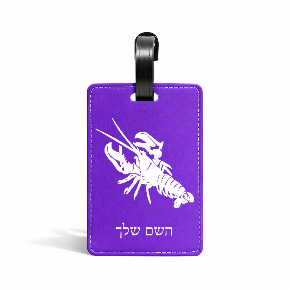 תווית לסימון מזוודה \ תיק בעיצוב אישי עם השם שלך בעיצוב מזלות - סרטן גודל 10.3 × 7 ס"מ