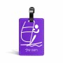 תווית לסימון מזוודה \ תיק בעיצוב אישי עם השם שלך בעיצוב שייט אולימפי גודל 10.3 × 7 ס"מ