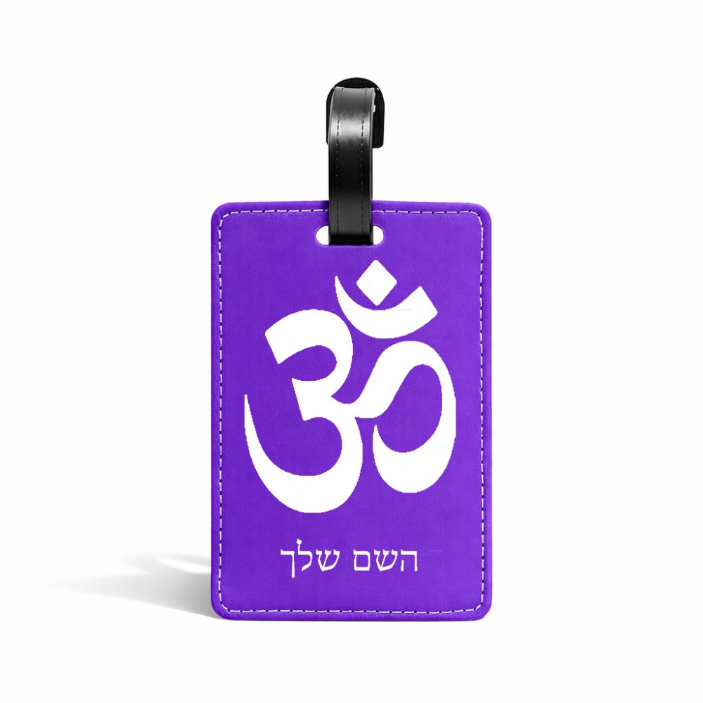 תווית לסימון מזוודה \ תיק בעיצוב אישי עם השם שלך בעיצוב סמל אום גודל 10.3 × 7 ס"מ