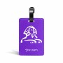 תווית לסימון מזוודה \ תיק בעיצוב אישי עם השם שלך בעיצוב ספינקס מצרים גודל 10.3 × 7 ס"מ