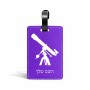 תווית לסימון מזוודה \ תיק בעיצוב אישי עם השם שלך בעיצוב טלסקופ גודל 10.3 × 7 ס"מ