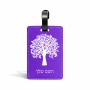 תווית לסימון מזוודה \ תיק בעיצוב אישי עם השם שלך בעיצוב עץ גודל 10.3 × 7 ס"מ