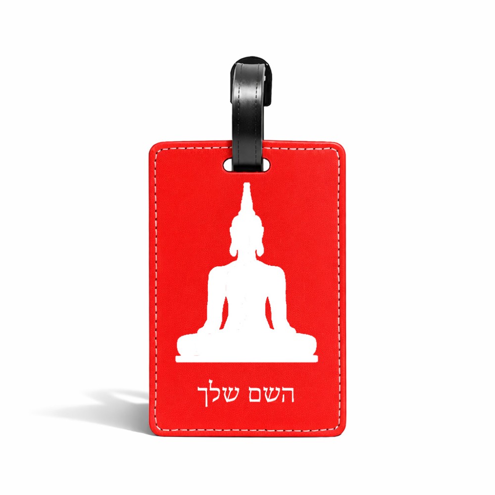 תווית לסימון מזוודה \ תיק בעיצוב אישי עם השם שלך בעיצוב בודה גודל 10.3 × 7 ס"מ