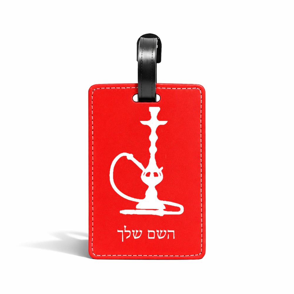 תווית לסימון מזוודה \ תיק בעיצוב אישי עם השם שלך בעיצוב נרגילה גודל 10.3 × 7 ס"מ
