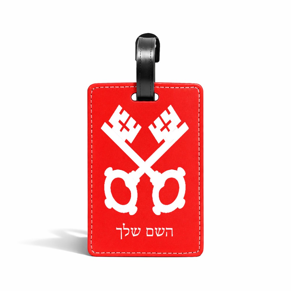 תווית לסימון מזוודה \ תיק בעיצוב אישי עם השם שלך בעיצוב מפתחות גודל 10.3 × 7 ס"מ